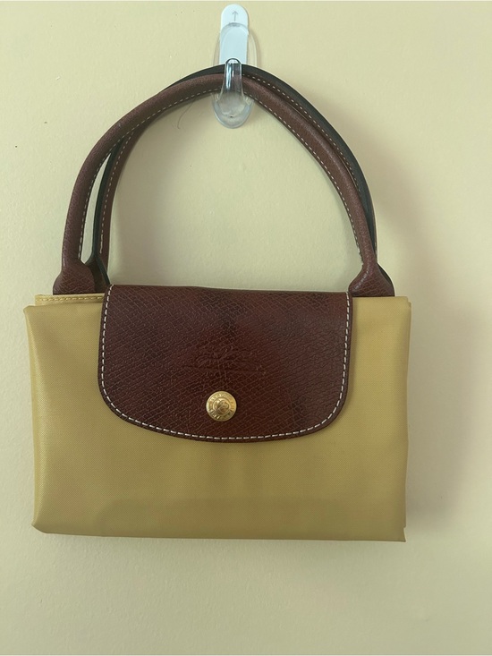 Longchamp Handbags - Longchamp Mini Handbag in Yellow Body with Brown Leather Flap